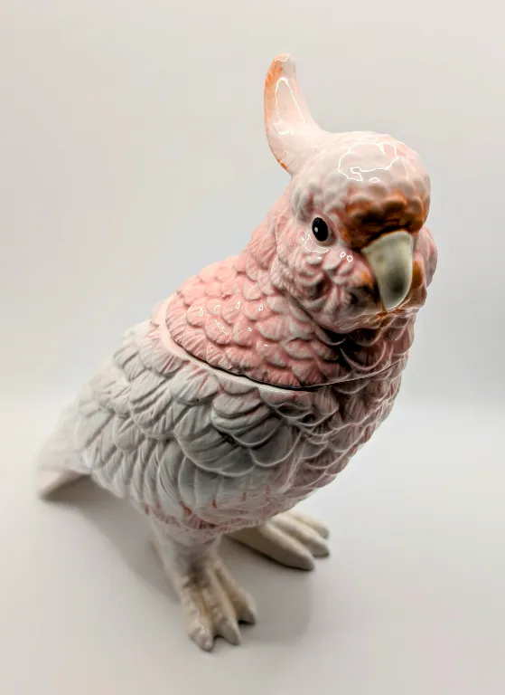 Pink parrot jar